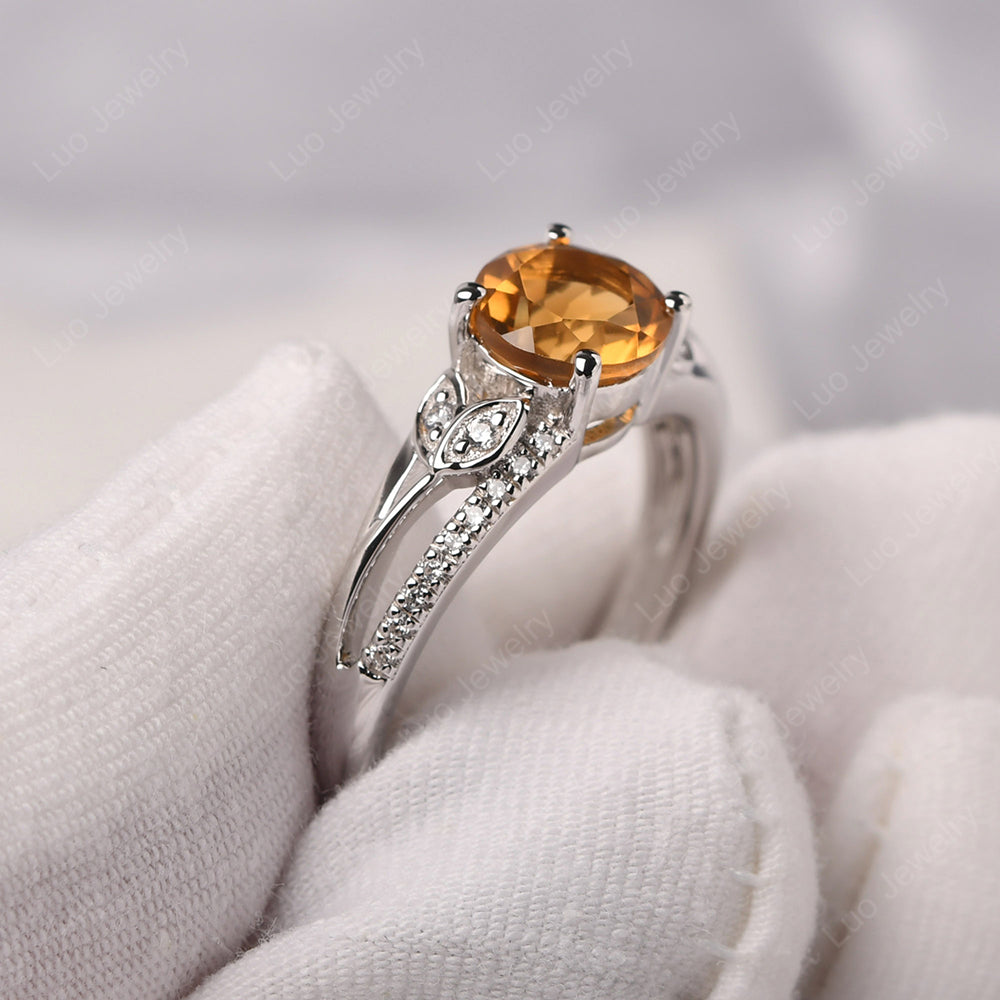 Citrine hot sale solitaire ring