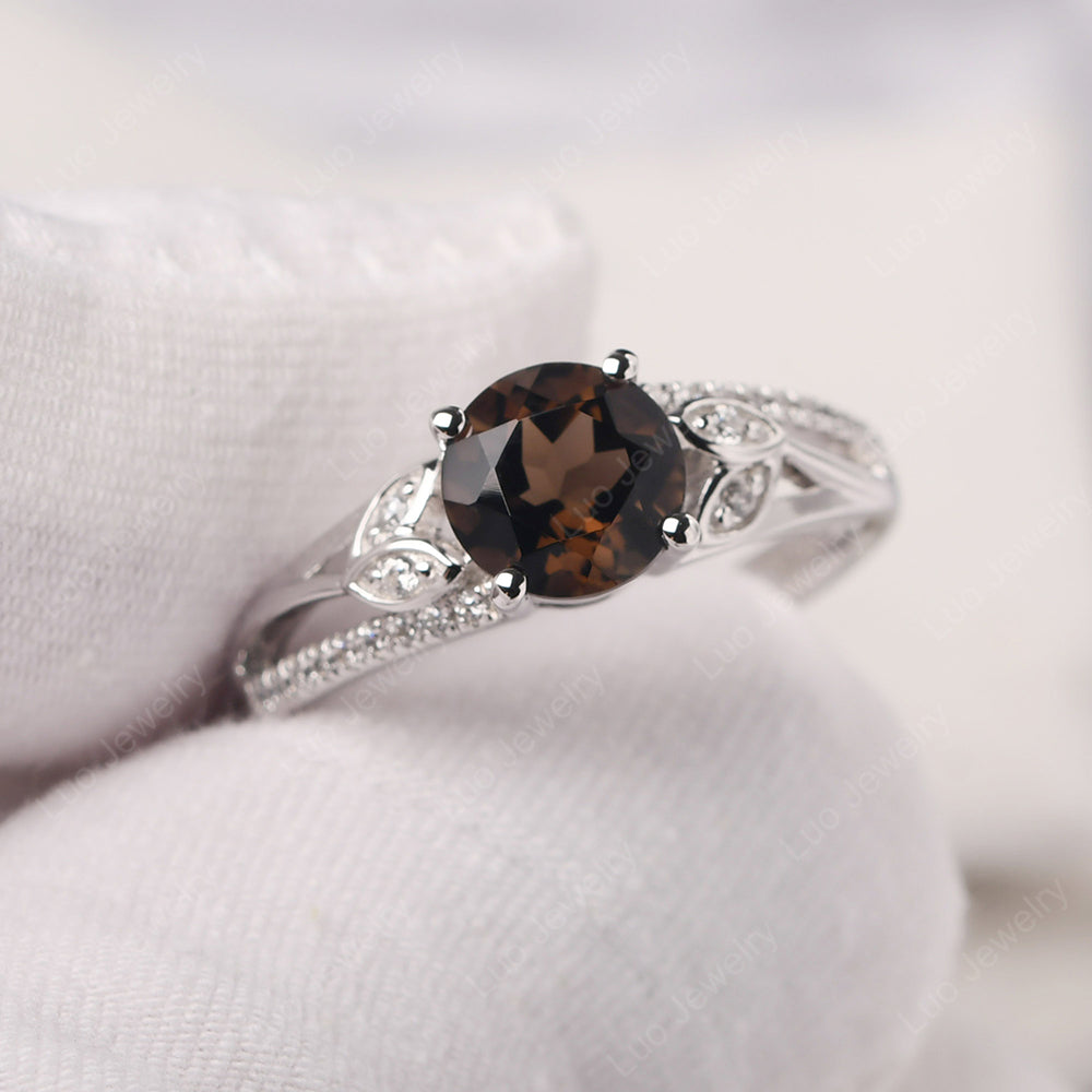 Vintage Smoky Quartz Engagement hotsell Ring Vintage Smoky Quartz Wedding Ring Vine Leaf Engagement Ring Art Deco Smoky Quartz Bridal Ring gift her