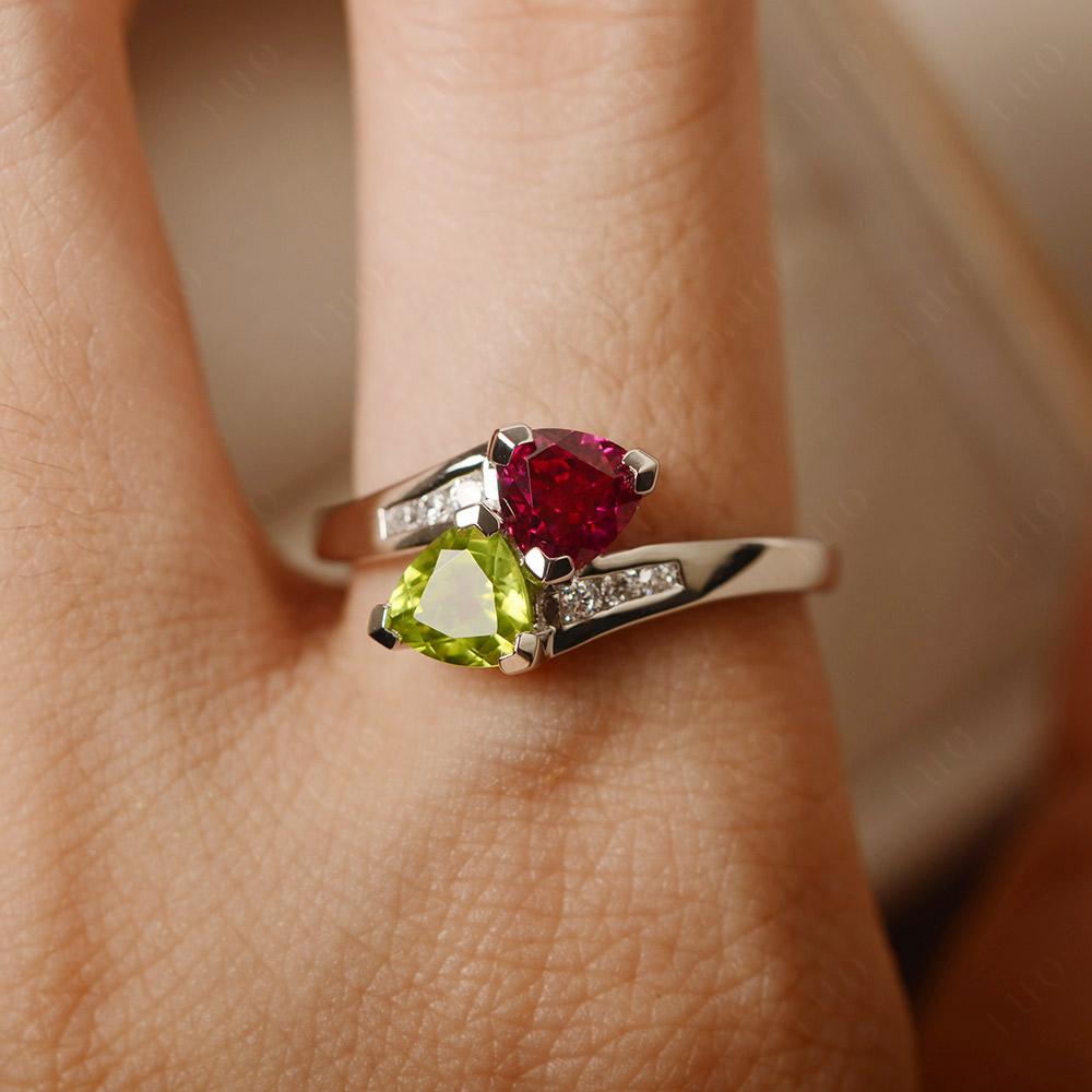 Ruby and Peridot Ring | LUO