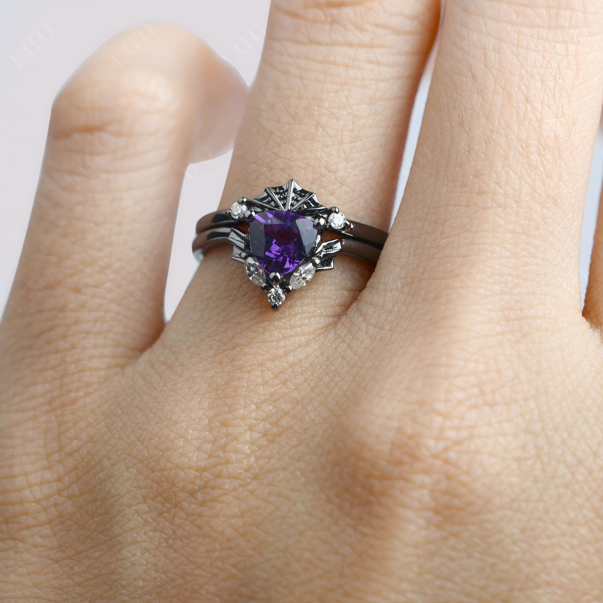 Sterling outlets Amethyst Spider Web Ring