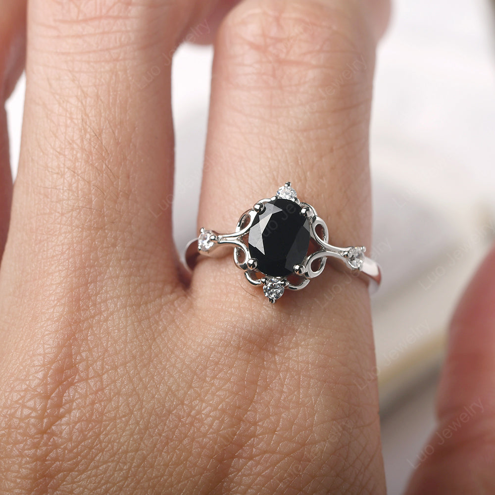 Black stone deals engagement rings